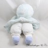 Ausgestopfte Puppe Rag Blau Herz Blumen