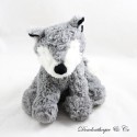 Wolf Plüschtier LOUISE MANSEN grau weiß lange Haare 20 cm
