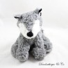 Wolf Plüschtier LOUISE MANSEN grau weiß lange Haare 20 cm
