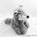 Wolf Plüschtier LOUISE MANSEN grau weiß lange Haare 20 cm
