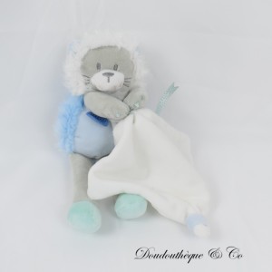 Löwe Einstecktuch Kuscheltier DOUDOU ET COMPAGNIE Artik Cool blau weiß 23 cm DC3371
