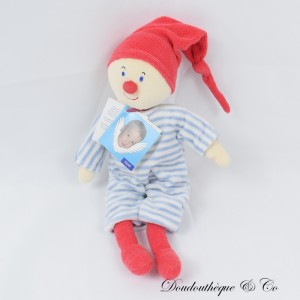 Elf Musical Plüsch FURNIS BABY Blauer und weißer Pyjama 30 cm