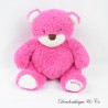 Stoffbär sitzender Teddybär rosa bestickter Teddybär 30 cm