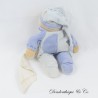Teddybär Einstecktuch DOUDOU ET COMPAGNIE blau und lila 30 cm