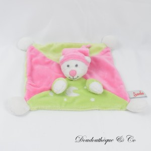 Flache Decke TOODO leuchtender Bär grün rosa Muster Mond und Sterne 26 cm