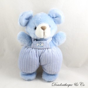 Vintage Plüsch Maus CUDDLE AND KISS Blauer Jumpsuit Glockenbär 30 cm