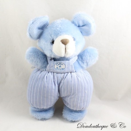 Vintage Plüsch Maus CUDDLE AND KISS Blauer Jumpsuit Glockenbär 30 cm Vintage Plüsch Maus CUDDLE AND KISS Blauer Jumpsuit Glockenbär 30 cm