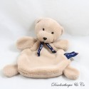 Flaches Bär Kuscheltier MAÏLOU Dorlotin beige made in France 24 cm