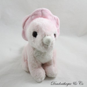 Triceratops Dinosaurier Plüschtier PETJES WORLD rosa große glänzende Augen 20 cm