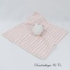 Flaches Kuscheltier Einhorn PRIMARK Linien Streifen rosa Babyschmusetuch 31 cm