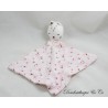 Flaches Kuscheltier Katze OBAIBI Pucktuch rosa weiß Schläfer Herzen 30 cm