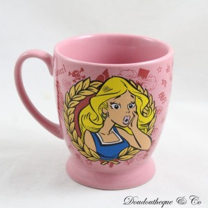 Falbala Becher PARC ASTERIX rosa Lorbeerblätter Keramik Ausdrücke 10 cm
