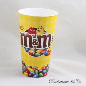 M&M'S ECOCUP Werbung Schokolade Gelb und Rot Plastikbecher 14 cm