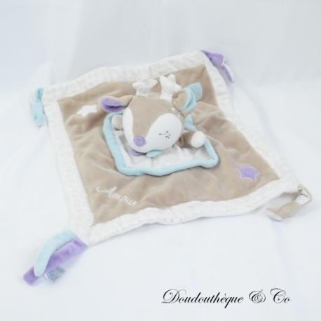 Haselnuss Reh SAUTHON Love beige Bauch flach Kuscheltier 28 cm Haselnuss Reh SAUTHON Love beige Bauch flach Kuscheltier 28 cm