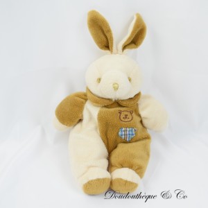 BRAURS-HEITMANS Hase Plüsch Braun und beige Bärenkopf Stickerei 23 cm
