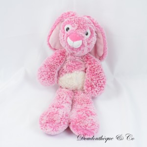 Kuscheltier Kaninchen RODADOU RODA rosa weiß lange Beine 39 cm