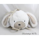 Musikalisches Kuscheltier Hase DOUDOU ET COMPAGNIE Mobile d'éveil weiß beige 26 cm