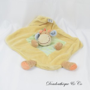 Giraffe Flachdecke NICOTOY Gelb und Grün Wellenmuster 20 cm