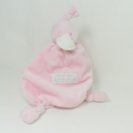 Doudou Flache Teis BAMBAM rosa und weiß 29 cm