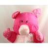 Vintage Puffalump Style Schweineplüsch aus rosa Fallschirm-Canvas mit blauen Streifen 35 m