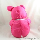 Vintage Puffalump Style Schweineplüsch aus rosa Fallschirm-Canvas mit blauen Streifen 35 m