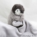 Pinguin Einstecktuch Kuscheltier JELLYCAT London grau weiß 40 cm