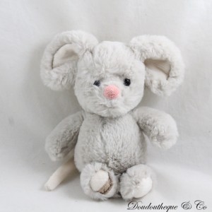 Bobik Maus Plüsch BUKOWSKI grau rosa Nase weich 20 cm
