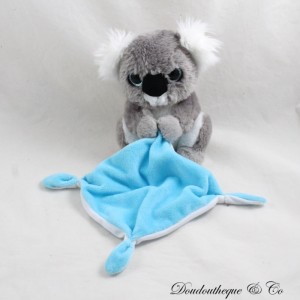 Kuscheltier Koala PLUSH & CO graues Einstecktuch blau große Augen 20 cm
