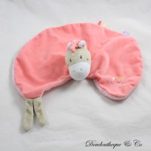 Flaches Kuscheltier Pferd CANDY SUGAR Doumou XL rosa lachs 30 cm