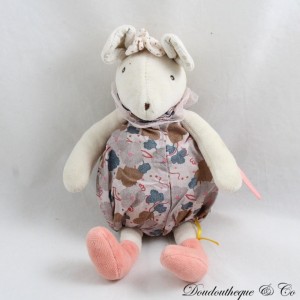 Plüsch Rassel Lala Maus MOULIN ROTY Once Upon a Time Beige Rosa Blumenglocke 23 cm