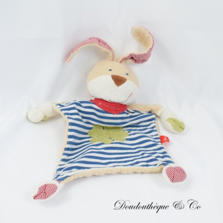 SIGIKID Flache Bärendecke Grün Klee Blau Gestreifte Schleifen 28 cm SIGIKID Flache Bärendecke Grün Klee Blau Gestreifte Schleifen 28 cm