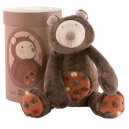 Peluche Rooa ours MOULIN ROTY Les Zazous ours marron 33 cm