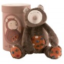 Peluche Rooa ours MOULIN ROTY Les Zazous ours marron 33 cm