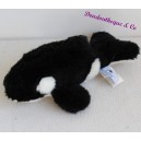 MARINELAND black and white orca sound towel shiny hair 27 cm