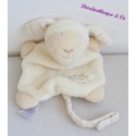 Doudou mouton BABY CLUB blanc cassé soleil attache tétine C&A 32 cm