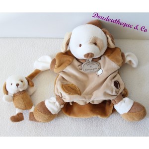 Doudou puppet Daffy dog DOUDOU AND COMPAGNIE baby white brown