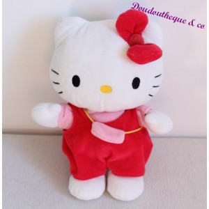 Peluche Hello Kitty rouge 25 cm