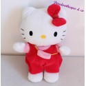 Peluche Hello Kitty rouge 25 cm