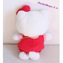 Peluche Hello Kitty SANRIO salopette rouge sac rose noeud 25 cm