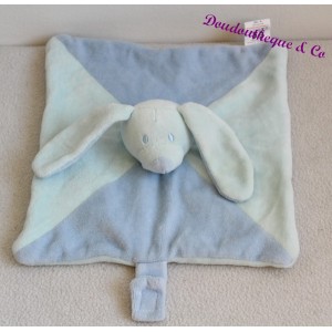 Flat cuddly toy rabbit, dog BABOU blue pacifier teat 24 cm