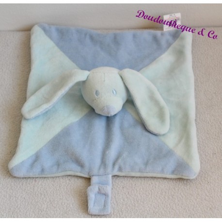 Flaches Kuscheltier Kaninchen, Hund BABOU blauer Schnullersauger 24 cm Flaches Kuscheltier Kaninchen, Hund BABOU blauer Schnullersauger 24 cm