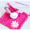 Doudou flat Rabbit ORCHESTRA / PREMAMAN pink white heart flower knots
