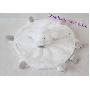 Lamm flaches Kuscheltier DOUDOU ET COMPAGNIE Mouton Mon tout petit blanc taupe