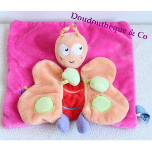 Doudou flat everything simply Butterfly / pink and orange CASINO