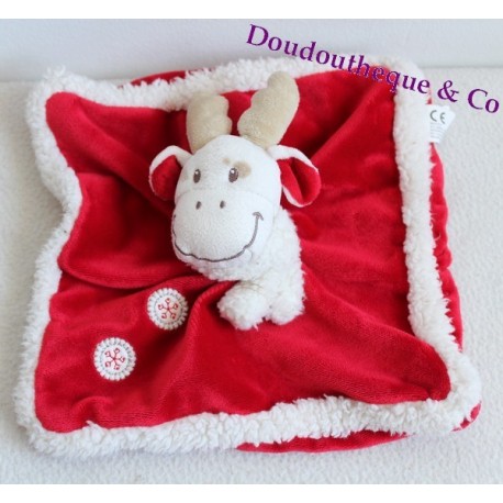 Doudou lapin rose cocard NICOTOY orange ventre rond vert foulard rouge Doudou lapin rose cocard NICOTOY orange ventre rond vert foulard rouge