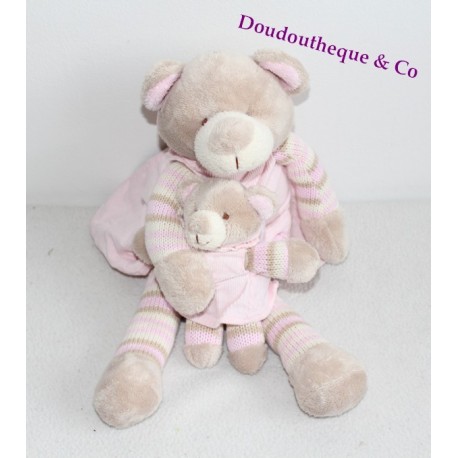 LA GALLERIA - Doudou couverture Ours / Chien allongé beige LA GALLERIA - Doudou couverture Ours / Chien allongé beige