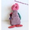 Plush doudou rabbit MOULIN ROTY the pretty not beautiful violet pink