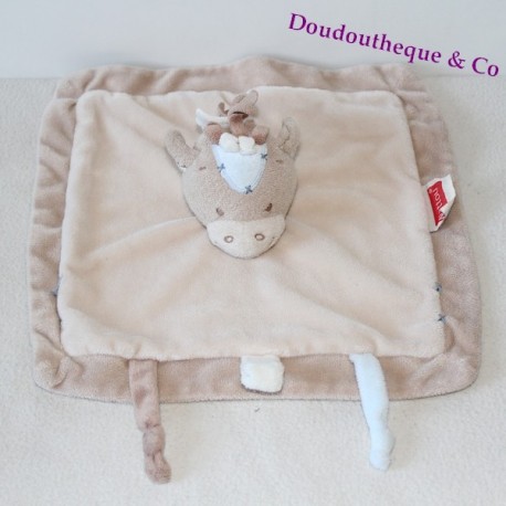 Flat doudou Horse NATTOU Rigolos Puppe blau und beige 26 cm Flat doudou Horse NATTOU Rigolos Puppe blau und beige 26 cm