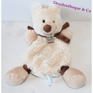 DouDou Teddy Bear BABY NAT ' beige sciarpa marrone BN940 24 cm