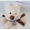 DouDou Teddy Bear BABY NAT ' beige sciarpa marrone BN940 24 cm